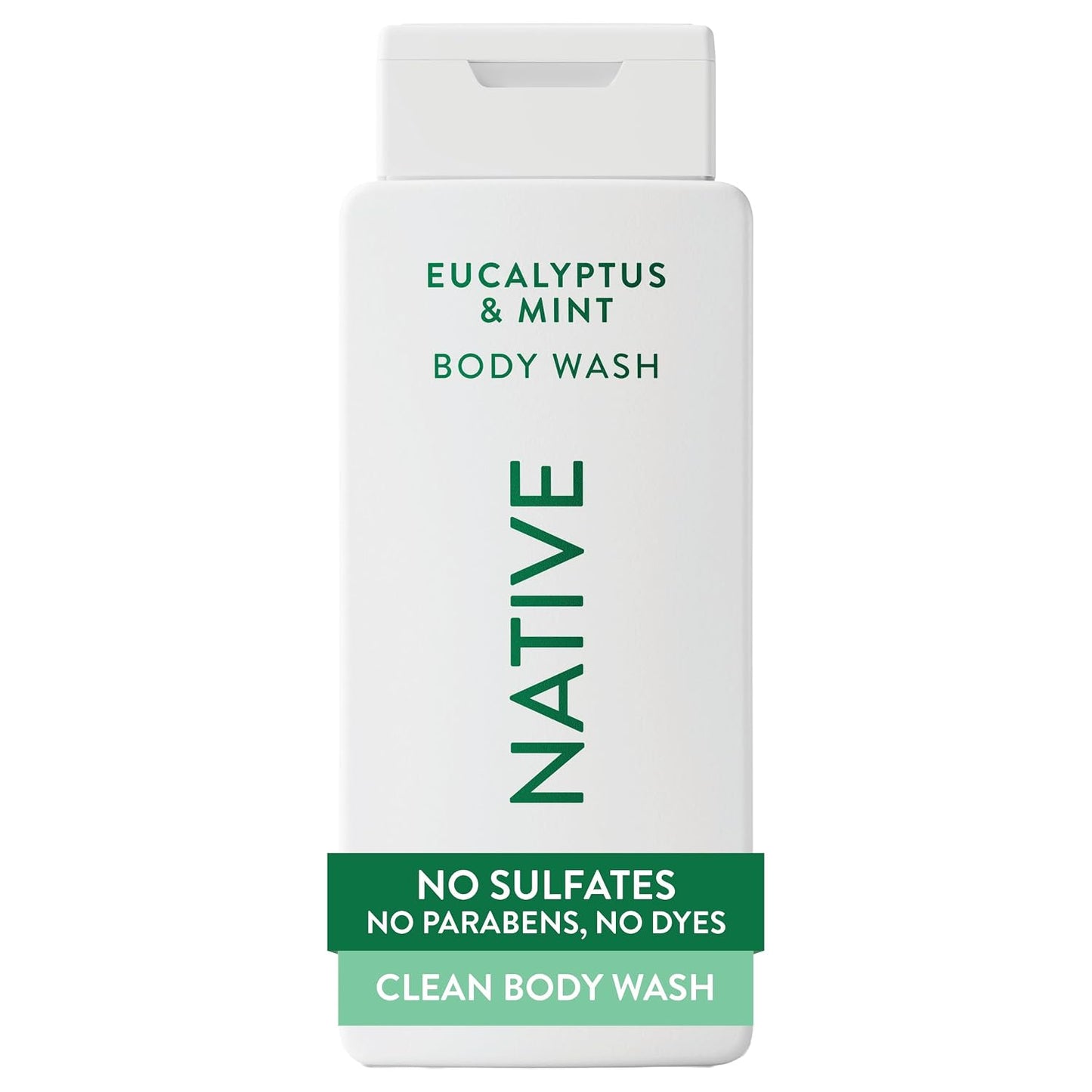 Native Clean Body Wash, Gentle & pH-balanced for Sensitive Skin, 24-Hr Freshness for Women & Men, Vegan & Cruelty-Free, Free of Sulfates, Parabens & Phthalates, Cashmere & Rain, 18 fl oz
