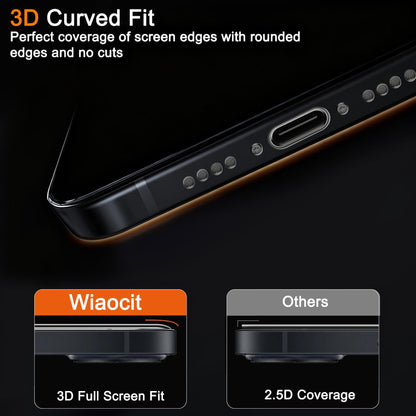 Wiaocit Tempered Glass Privacy Screen Protector for iPhone 15 Pro