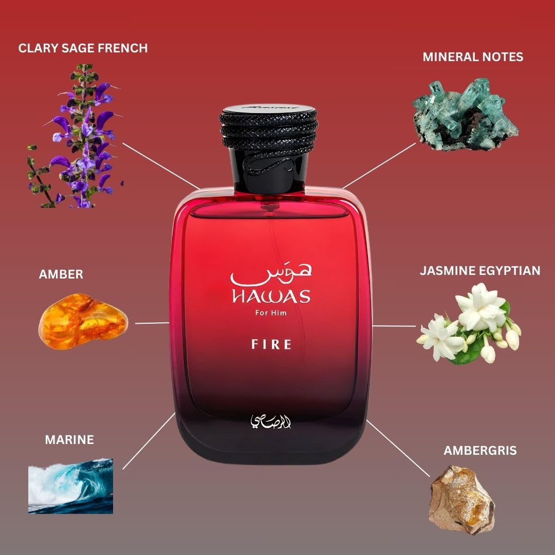 RASASI Hawas Atlantis Eau de Parfum for Men, 100ml (3.4 oz) Fresh & Modern Scent Spray