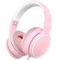 R10 Over-Ear Headphones with Microphone, Lightweight Folding Stereo Bass Headset with 1.5M No-Tangle Cord, Portable Wired Headphones for Smartphone Tablet Computer MP3 / 4 (Grey)
