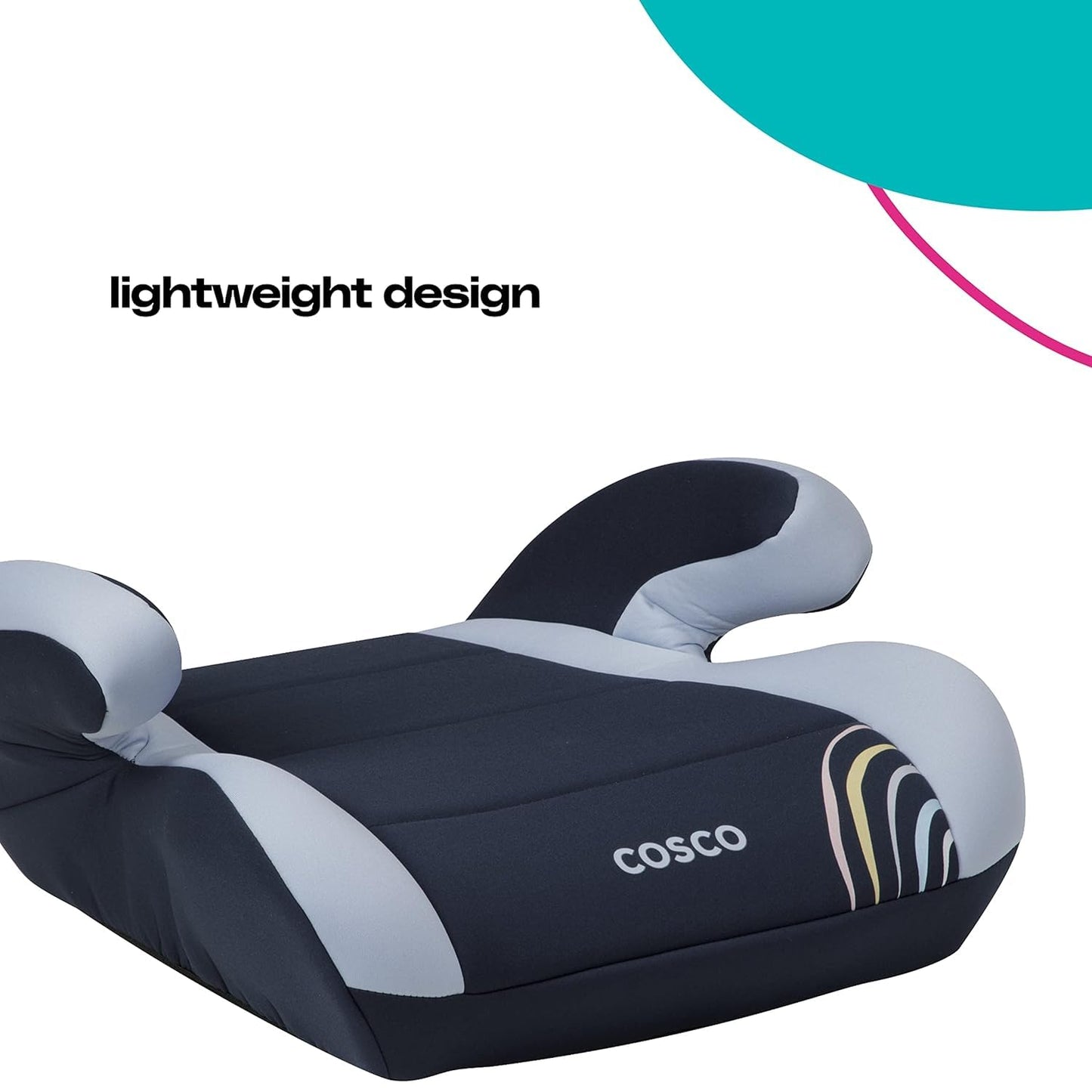 Cosco Topside Backless Booster Car Seat, Lightweight Booster Seats for Cars 40-100 lbs, Backless Booster Seat for Car, Leo