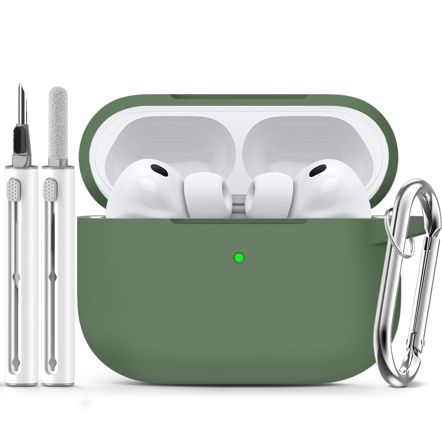 Ljusmicker for AirPods 4 Case 2024 with Cleaner Kit,Milk Tea
