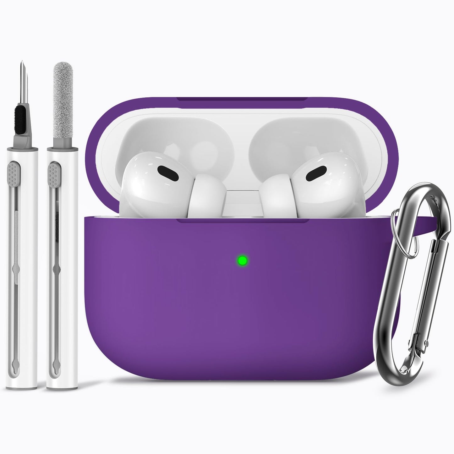 Ljusmicker for AirPods 4 Case 2024 with Cleaner Kit,Milk Tea