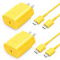 GUUSMART Type C Charger 2-Pack 25W Long 6ft USB C Charger Cable