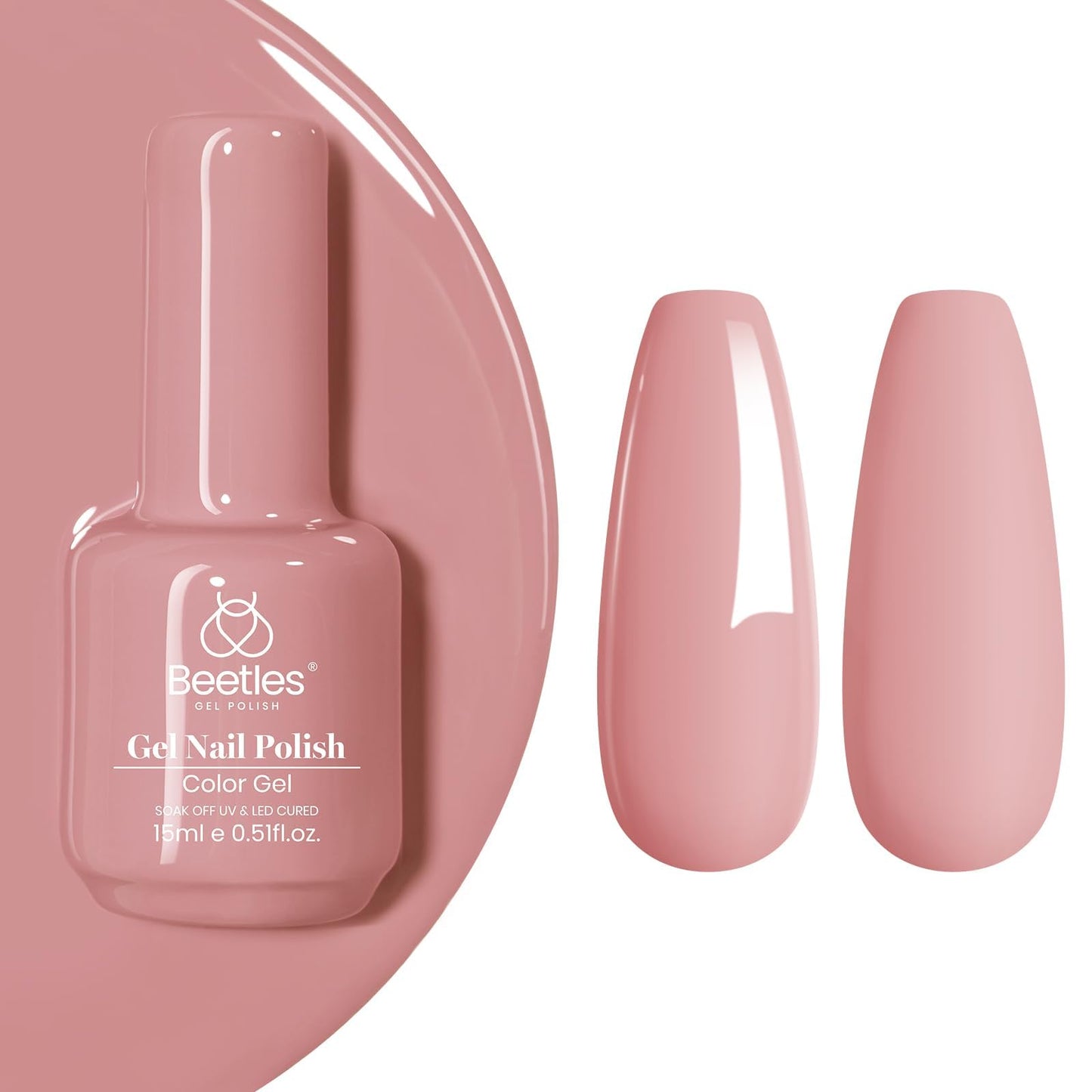 Beetles Purple Gel Nail Polish, 1 Pcs 15ml Purple Gel Polish