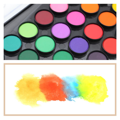 Artecho 48 Colors Watercolor Paint Set, 3 Brushes