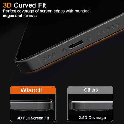 Wiaocit Tempered Glass Privacy Screen Protector for iPhone 15 Pro