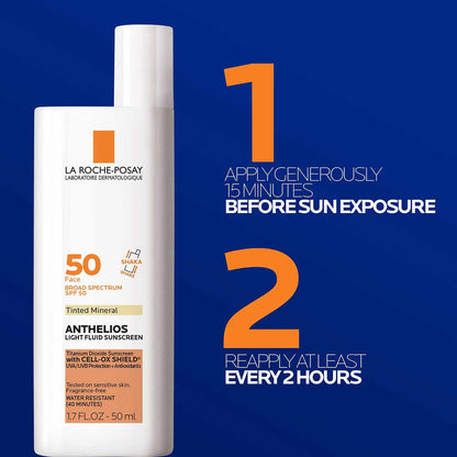 La Roche-Posay Anthelios Mineral Light Fluid Sunscreen for Face in 5 shades