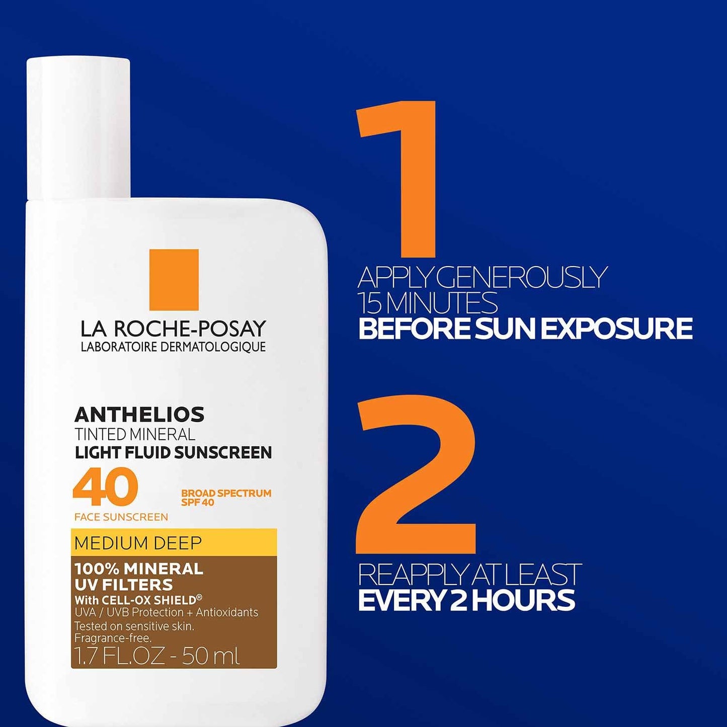 La Roche-Posay Anthelios Mineral Light Fluid Sunscreen for Face in 5 shades