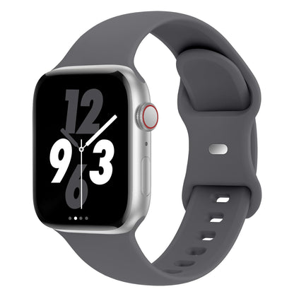 Sport Band Compatible with Apple Watch 38mm 40mm 41mm 42mm 44mm 45mm 46mm 49mm, Replacement Soft Silicone Strap Wristbands for iWatch Series 11/10/9/8/7/6/5/4/3/2/1 Ultra SE Women Men, Space Gray