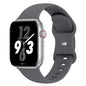 Sport Band Compatible with Apple Watch 38mm 40mm 41mm 42mm 44mm 45mm 46mm 49mm, Replacement Soft Silicone Strap Wristbands for iWatch Series 11/10/9/8/7/6/5/4/3/2/1 Ultra SE Women Men, Space Gray