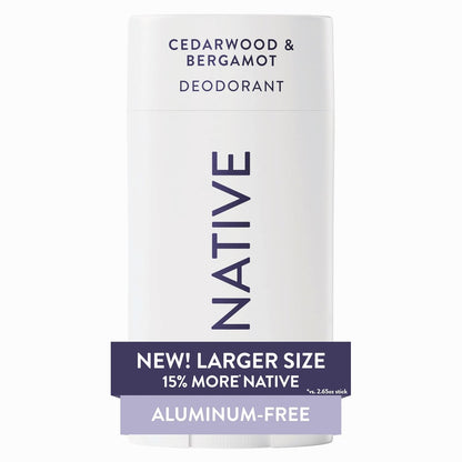 Native Aluminum Free Deodorant, Ocean & Timber, Large Size Stick, 72 Hour Odor Control, for Women & Men, Contains Naturally Derived Ingredients, 3.1 oz