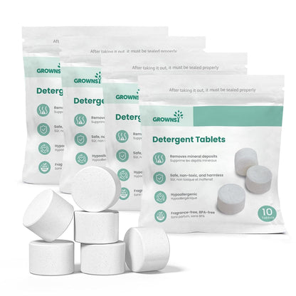 GROWNSY Detergent Tablets for Bottle Washer 130 Count, Safe & Deep Cleaning