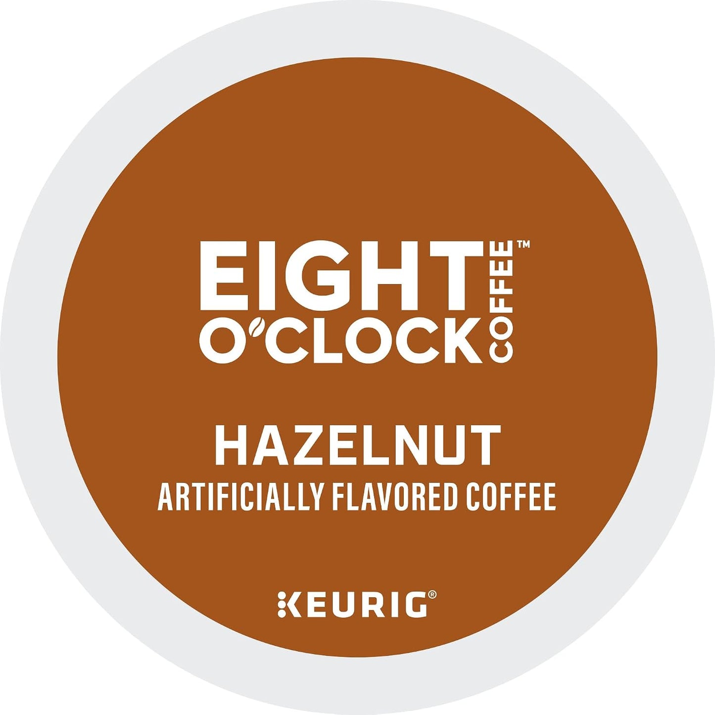 Eight O'Clock Coffee Hazelnut, Single-Serve Keurig K-Cup Pods, Flavored Medium Roast Coffee Pods, 96 Count