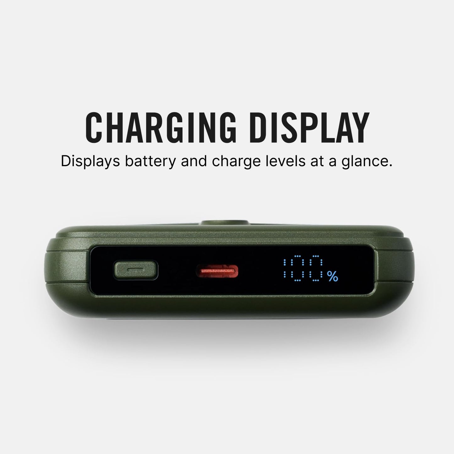 Ridge 20W Magnetic Power Bank Battery Pack 10,000mAh - Fast Charging, Compatible with MagSafe - Portable Charger Flight-Safe Travel Powerbank - Built-in Cables & Magnetic Attachment (Matte Black)