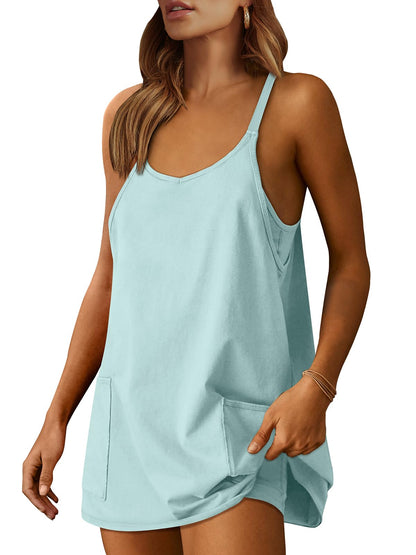 ANRABESS Women Athletic Dress Summer Tennis Workout Built in Shorts