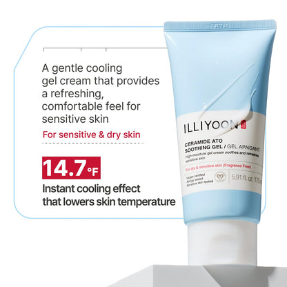 Illiyoon Ceramide Ato Concentrate Cream | Moisturizer for Dry & Sensitive Skin, 100hr Lasting Hydration, For Face & Body, Gentle for Infants, Moisture Barrier Repair, Vegan Certified, 2.53 fl.oz.