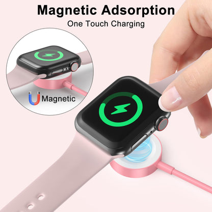 6.6FT Long for Apple Watch Charger USB Magnetic Fast Charging Cable Portable Wireless Charging Accessories Compatible with iWatch Series 11/10/9/8/7/6/5/4/3/2 Ultra 3/2/SE