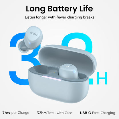 TOZO A1 Wireless Earbuds Bluetooth 5.3 Light Weight in Ear Headphones