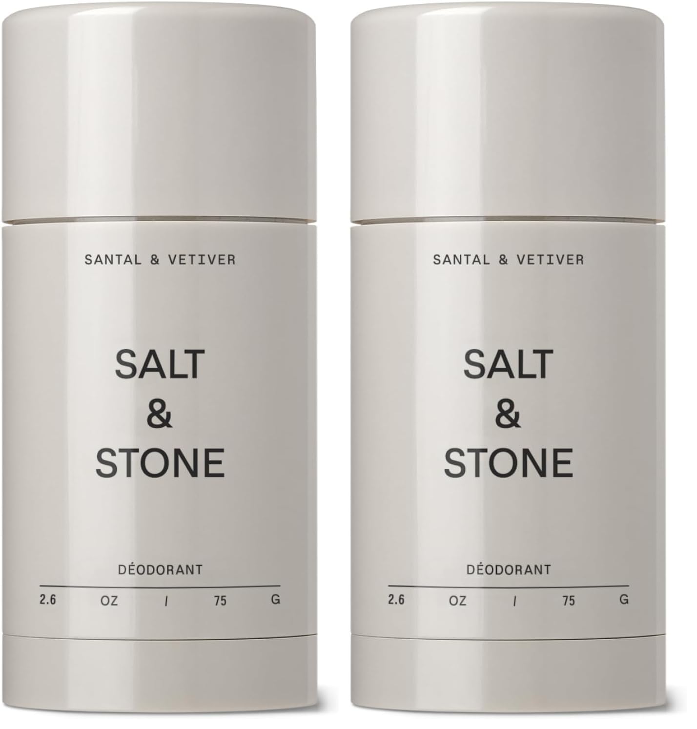 Salt & Stone Aluminum-Free Deodorant, Women & Men Santal & Vetiver 2.6 oz