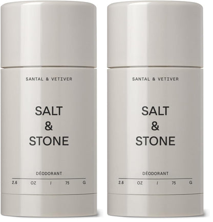 Salt & Stone Aluminum-Free Deodorant, Women & Men Santal & Vetiver 2.6 oz