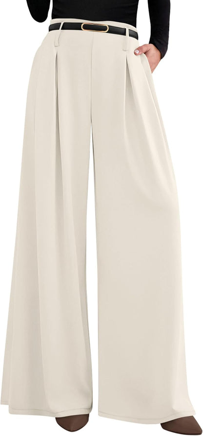PRETTYGARDEN Womens Wide Leg Dress Pants Flowy Trousers