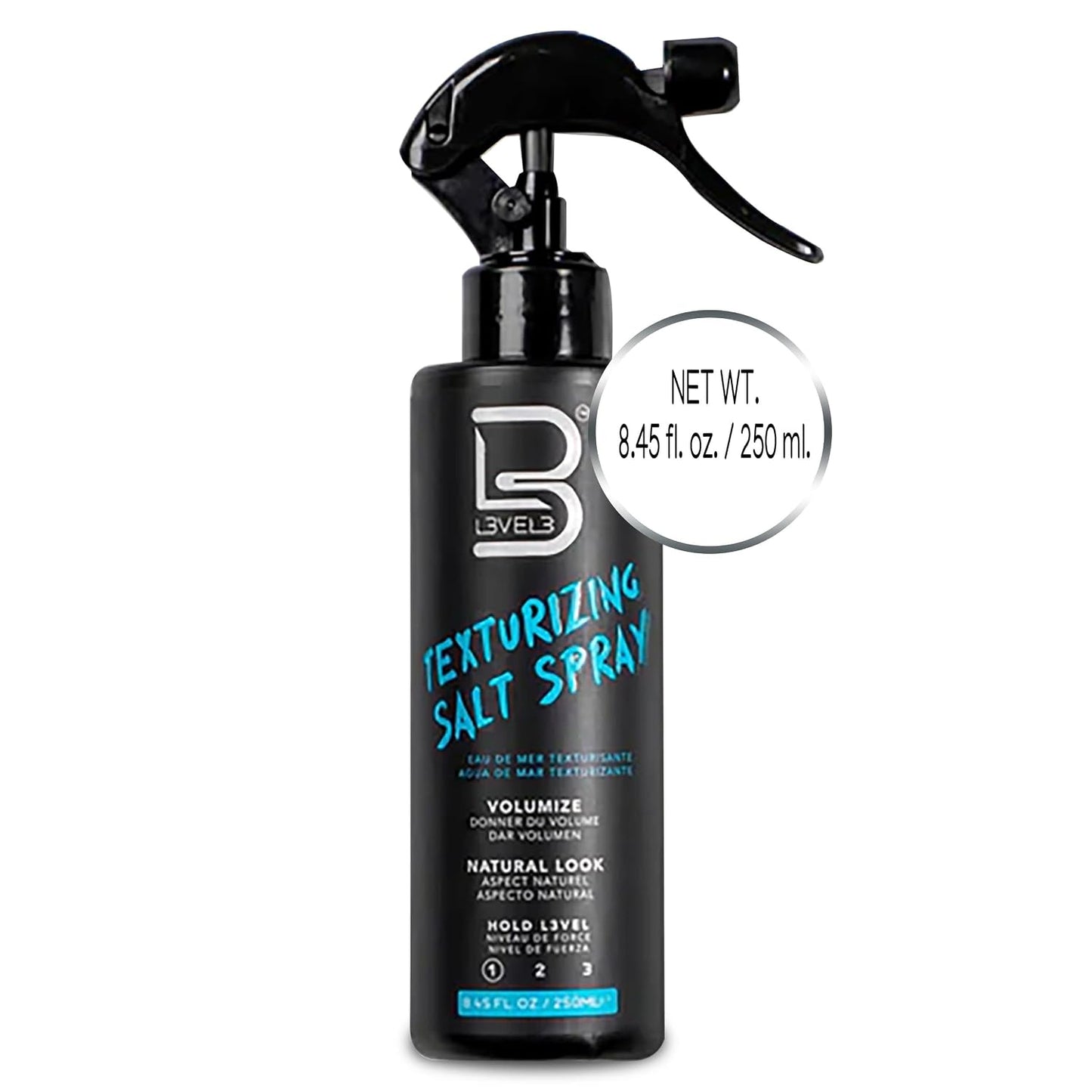 L3 Level 3 Sea Salt Spray for Hair, Texturizing, Beachy Waves, 8.45 fl oz
