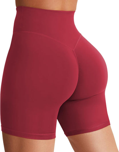 YEOREO SoftHue Women's Biker Shorts Workout Hidden Scrunch Gym Shorts