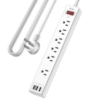 Yintar 6Ft Surge Protector Power Strip with 8 Outlets and 4 USB Ports