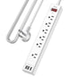 Yintar 6Ft Surge Protector Power Strip with 8 Outlets and 4 USB Ports