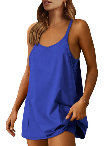 ANRABESS Women Athletic Dress Summer Tennis Workout Built in Shorts