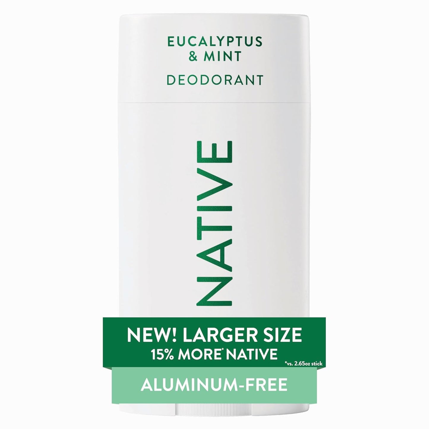 Native Aluminum Free Deodorant, Ocean & Timber, Large Size Stick, 72 Hour Odor Control, for Women & Men, Contains Naturally Derived Ingredients, 3.1 oz