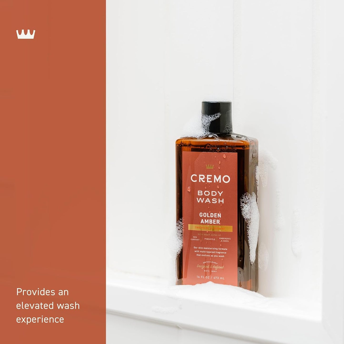 Cremo Body Wash for Men, Cypress Santal, 16 Fl Oz