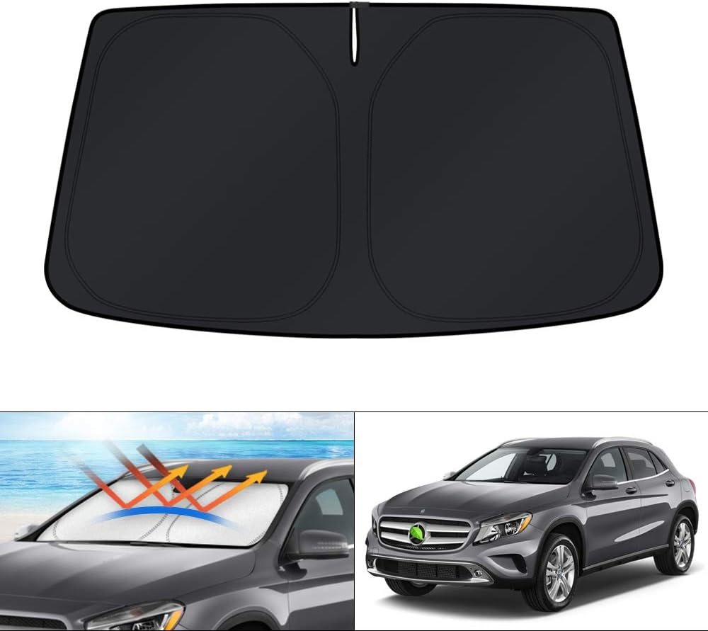 KUST Windshield Sun Shade for 2016 2017 2018 2019 2020 2021 2022 BMW X1 F48 Accessories Custom Fit Sunshade Foldable Window Sun Visor Protector Blocks UV Rays Keep Your Car Cooler