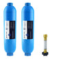 GLACIER FRESH RV/Marine Water Filter with 2 Flexible Hose Protectors 4 Pack
