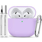 Ljusmicker for AirPods 4 Case 2024 with Cleaner Kit,Milk Tea