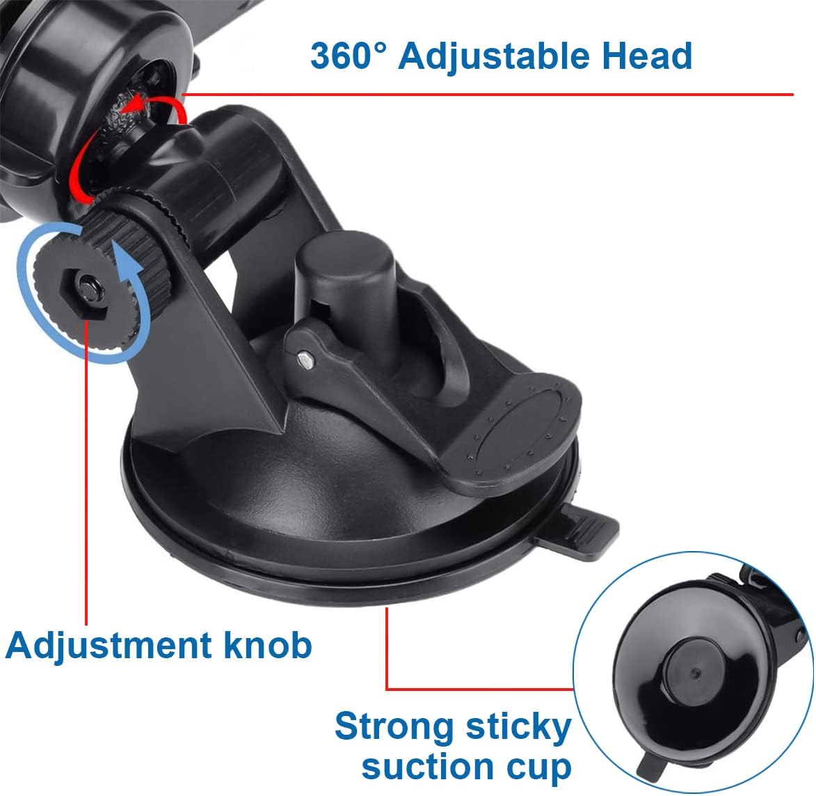 8sanlione 360-Degree Adjustable Car Rearview Mirror