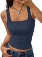 Trendy Queen Women's Double Lined Square Neck Tank Top
