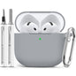 Ljusmicker for AirPods 4 Case 2024 with Cleaner Kit,Milk Tea