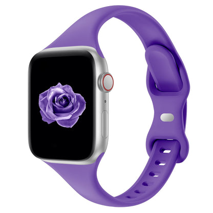Thin Slim Band Compatible with Apple Watch 38mm 40mm 41mm 42mm 44mm 45mm 46mm 49mm, Replacement Silicone Sport Strap for iWatch Series 11/10/9/8/7/6/5/4/3/2/1 Ultra SE Women Men, Light Blush