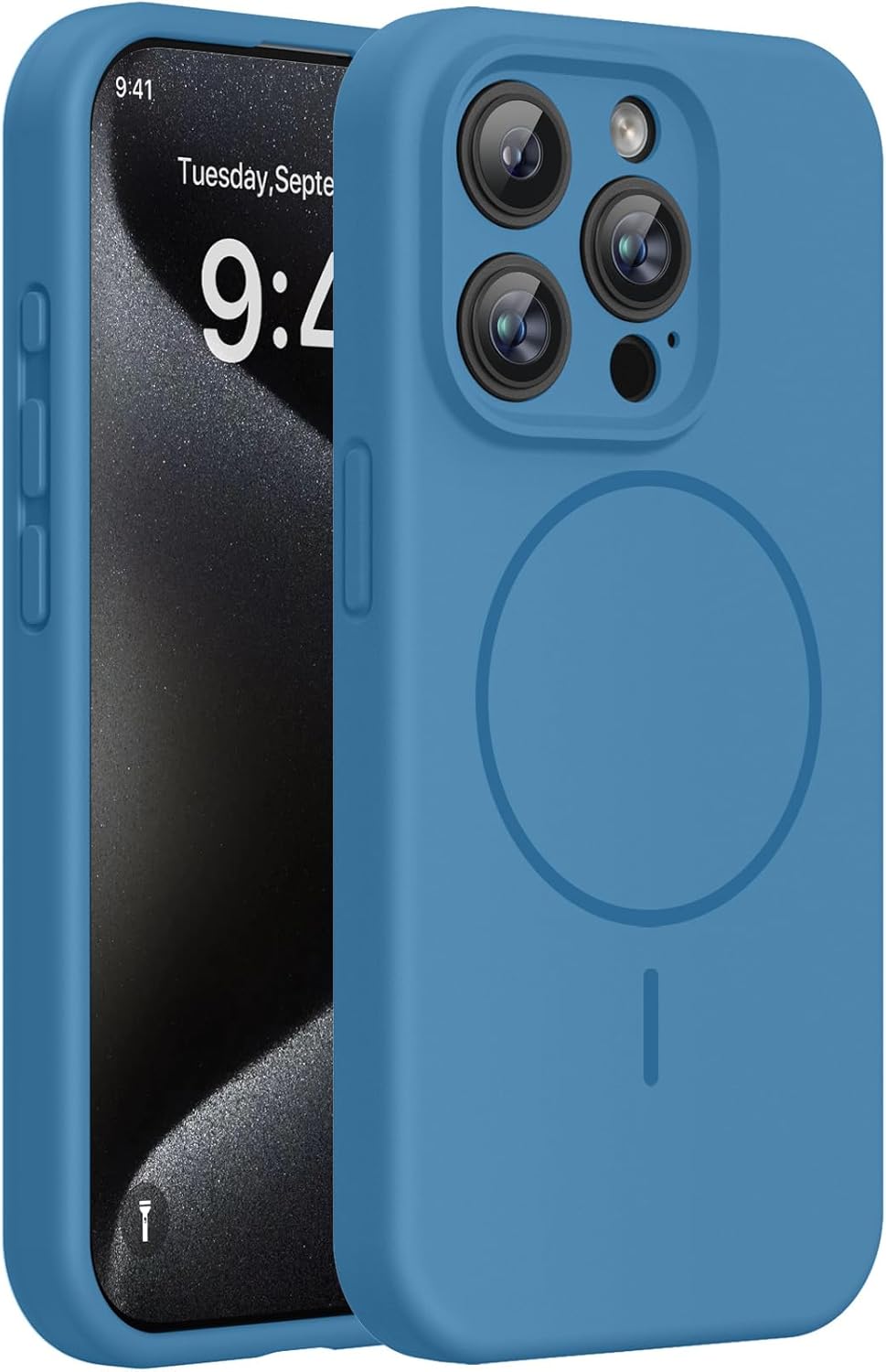 Miracase Magnetic for iPhone 16 Pro Case, Silicone, Black