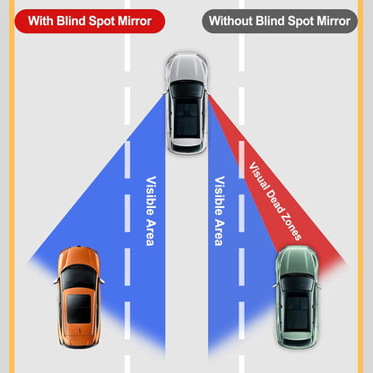 LivTee Blind Spot Car Mirror, HD Glass Frameless Convex Side Mirror Blindspot, Wide Angle Rear View Mirrors for SUVs, Trucks and RVs - Car Accessories