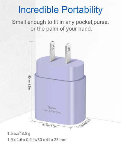 Type C Charger Fast Charging,USB C Charger,25W Samsung Super Fast Charger
