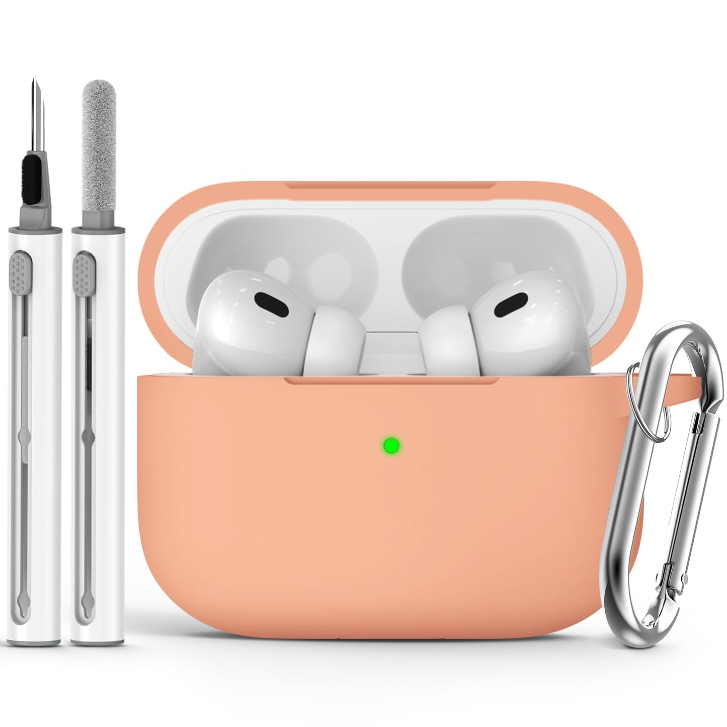 Ljusmicker for AirPods 4 Case 2024 with Cleaner Kit,Milk Tea