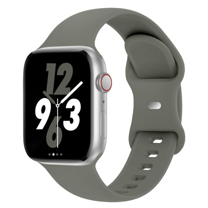 Sport Band Compatible with Apple Watch 38mm 40mm 41mm 42mm 44mm 45mm 46mm 49mm, Replacement Soft Silicone Strap Wristbands for iWatch Series 11/10/9/8/7/6/5/4/3/2/1 Ultra SE Women Men, Space Gray