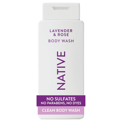 Native Clean Body Wash, Gentle & pH-balanced for Sensitive Skin, 24-Hr Freshness for Women & Men, Vegan & Cruelty-Free, Free of Sulfates, Parabens & Phthalates, Cashmere & Rain, 18 fl oz
