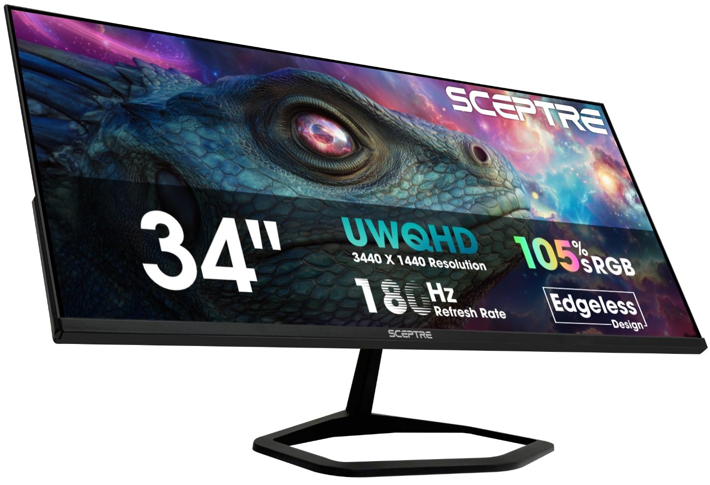 Sceptre New 22-Inch Gaming Monitor, FHD 1080p, Up to 144Hz, HDMI, DisplayPort, Built-in Speakers, Machine Black (E225W-FW144 Series, 2026)