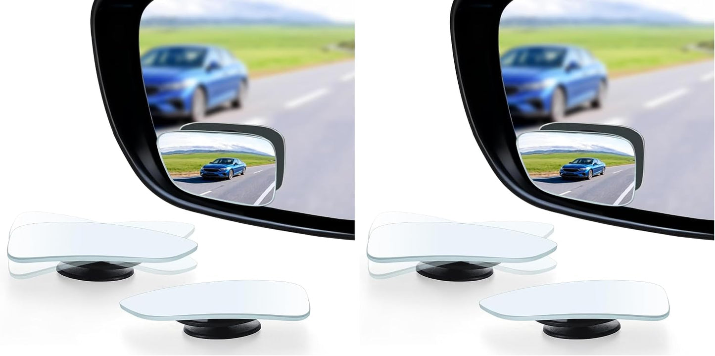 LivTee Blind Spot Car Mirror, HD Glass Frameless Convex Side Mirror Blindspot, Wide Angle Rear View Mirrors for SUVs, Trucks and RVs - Car Accessories