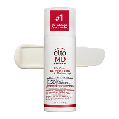 EltaMD UV Clear Face Sunscreen with Zinc Oxide, Oil-Free, SPF 46 and SPF 50