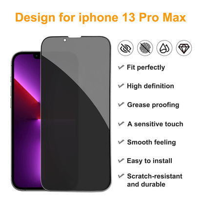 PEHAEL for iPhone 16 Pro Max Privacy Screen Protector+Camera Lens Protector